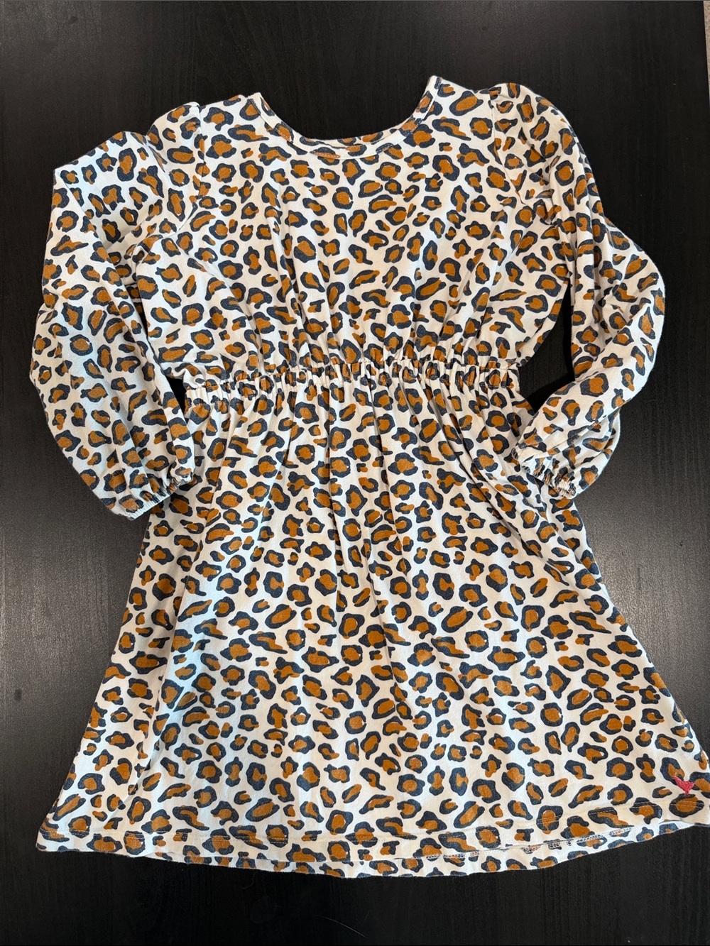 Pink Chicken Girls size 5y Leopard Print Long Sleeve Dress